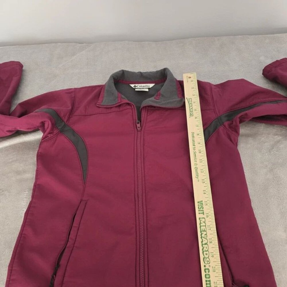 Columbia Women’s‎ Fleece Lined Jacket Medium Burgundy Full Zip Outdoor. 428 - Picture 7 of 8